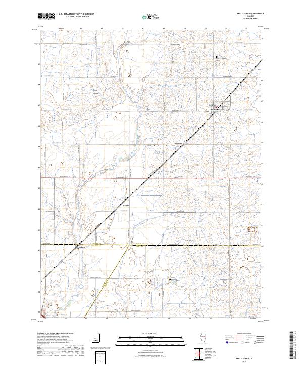 USGS Topographic Map – Bellflower