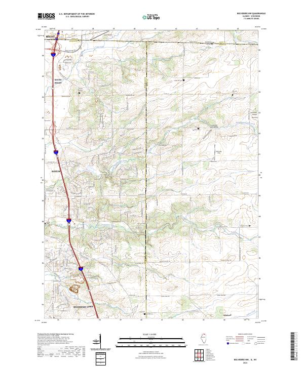 USGS Topographic Map – Belvidere NW