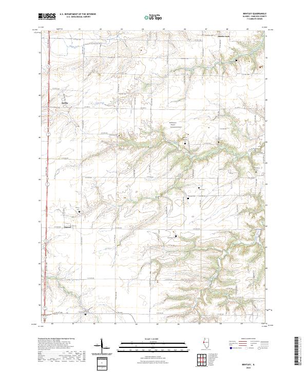 USGS Topographic Map – Bentley