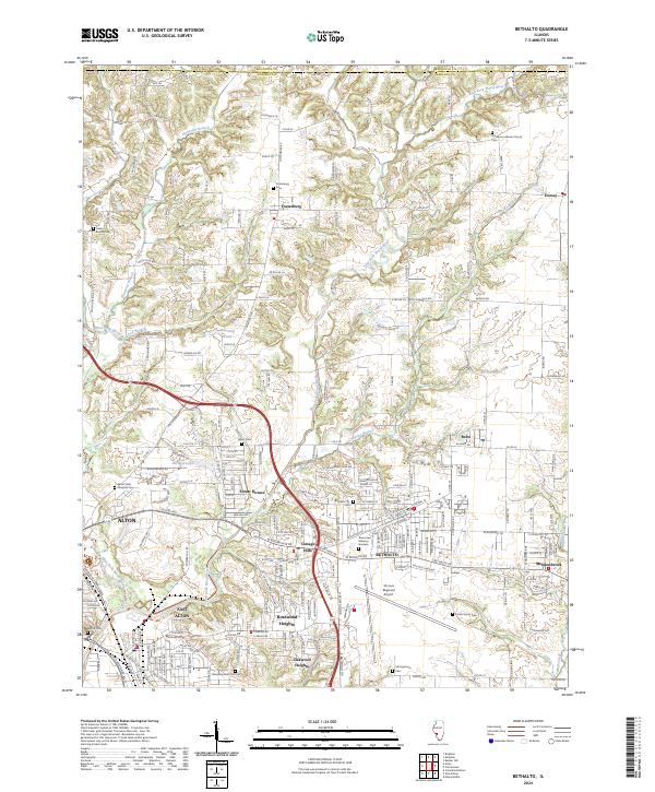 USGS Topographic Map – Bethalto