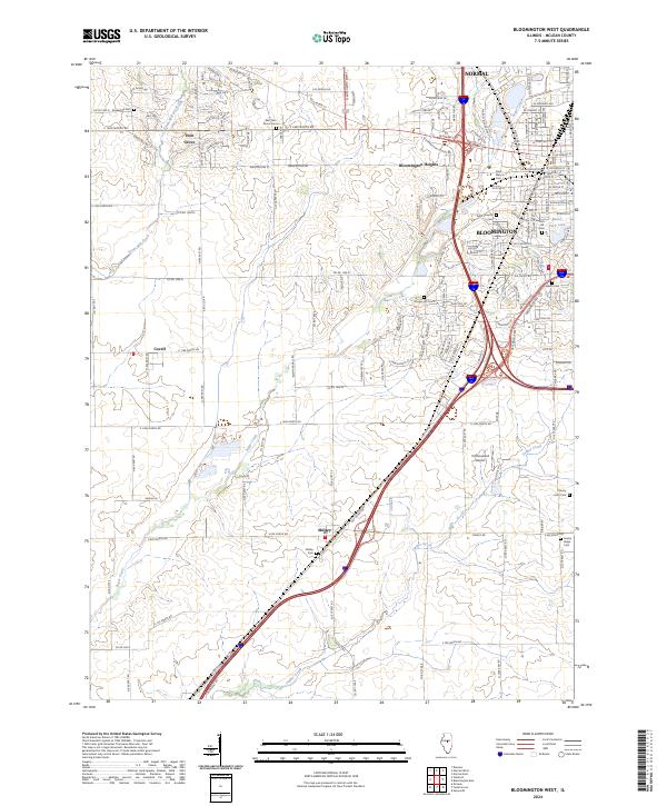 USGS Topographic Map – Bloomington West