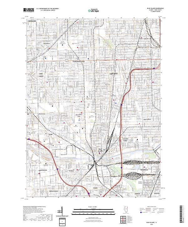 USGS Topographic Map – Blue Island