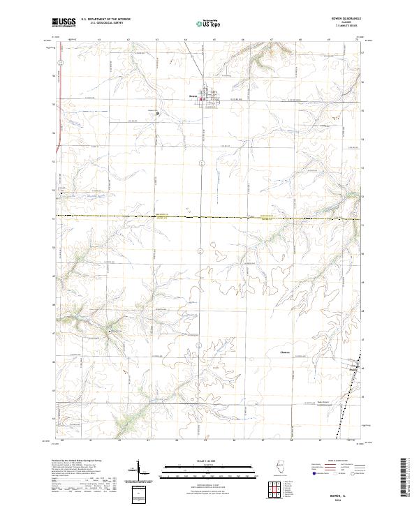 USGS Topographic Map – Bowen