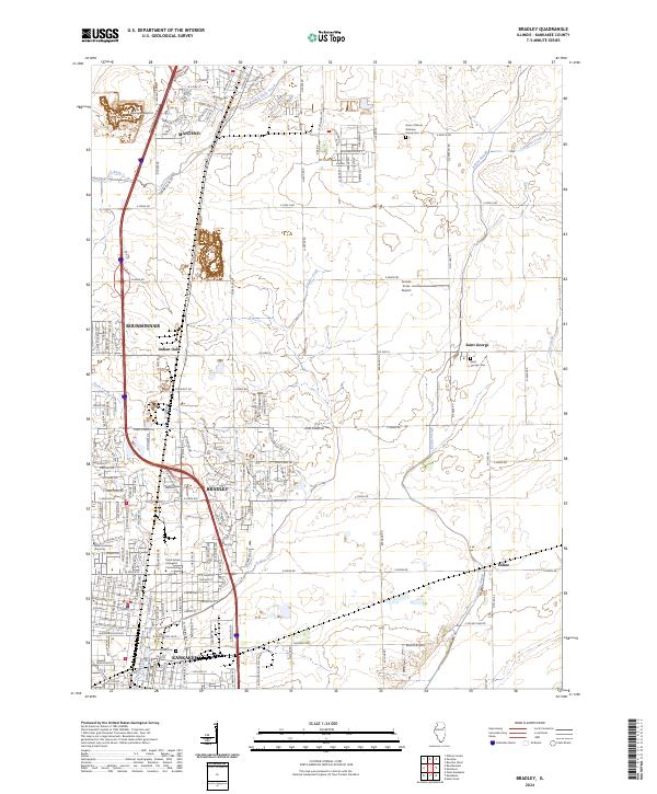 USGS Topographic Map – Bradley