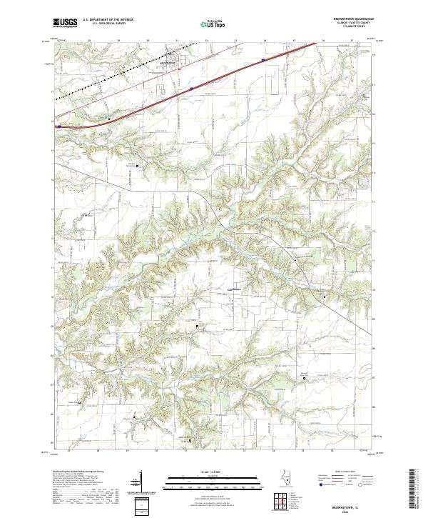 USGS Topographic Map – Brownstown