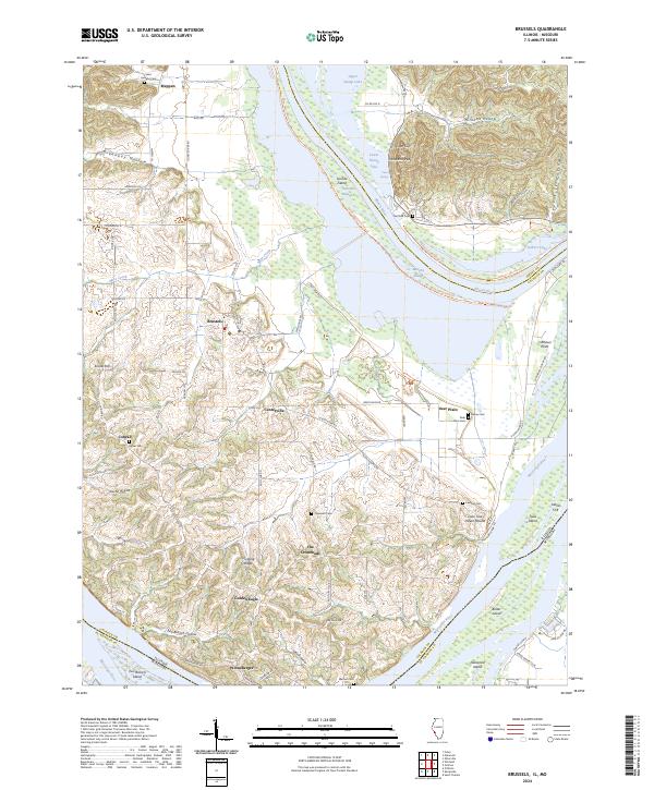 USGS Topographic Map – Brussels