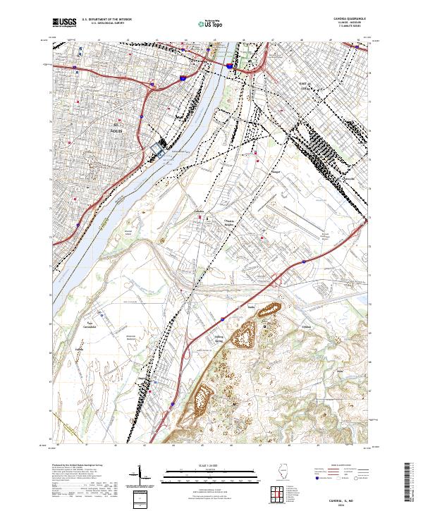 USGS Topographic Map – Cahokia