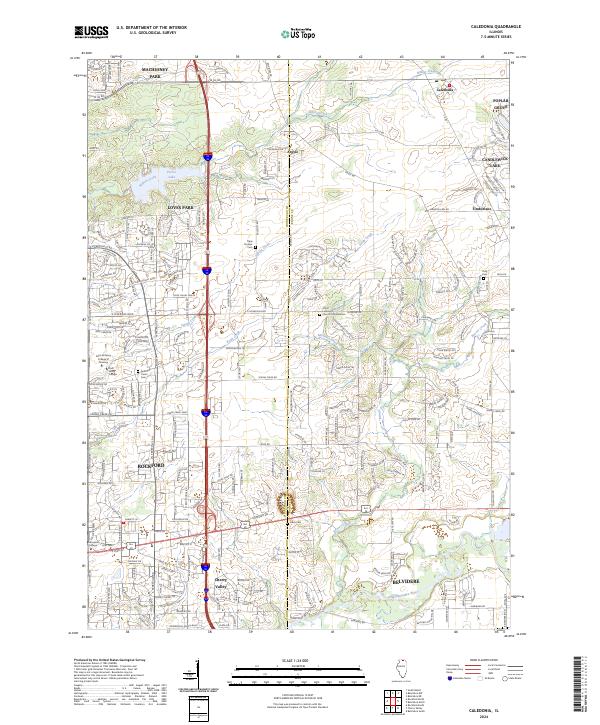 USGS Topographic Map – Caledonia