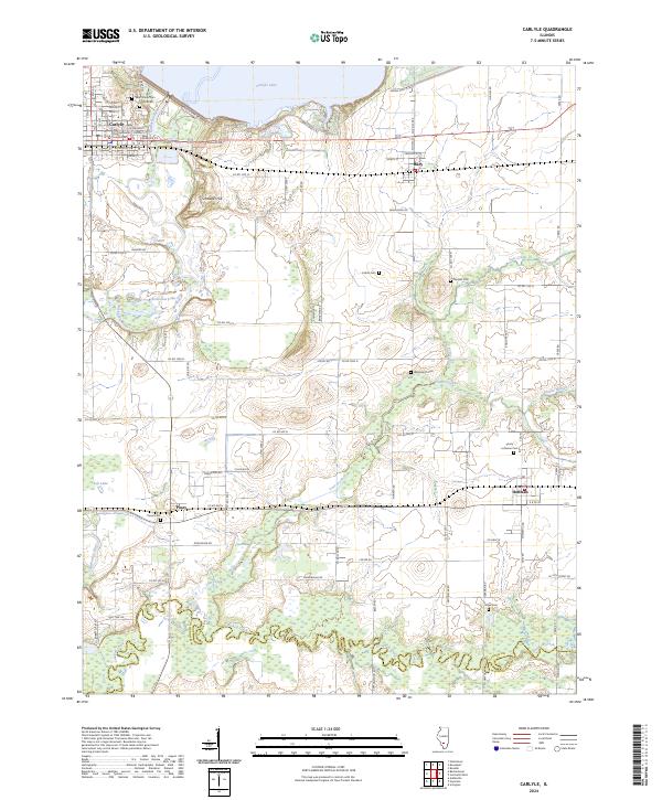 USGS Topographic Map – Carlyle