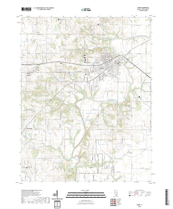 USGS Topographic Map – Carmi