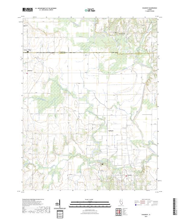 USGS Topographic Map – Chauncey