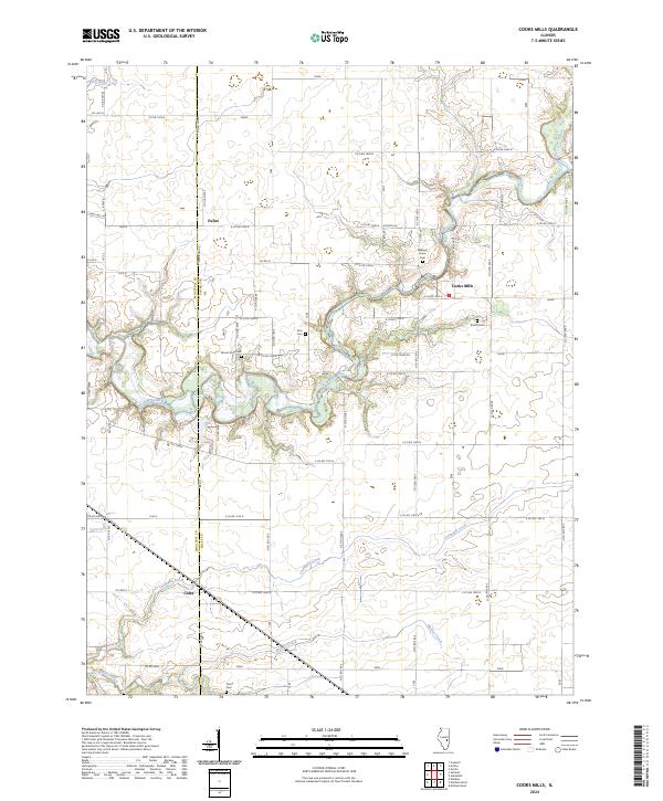 USGS Topographic Map – Cooks Mills