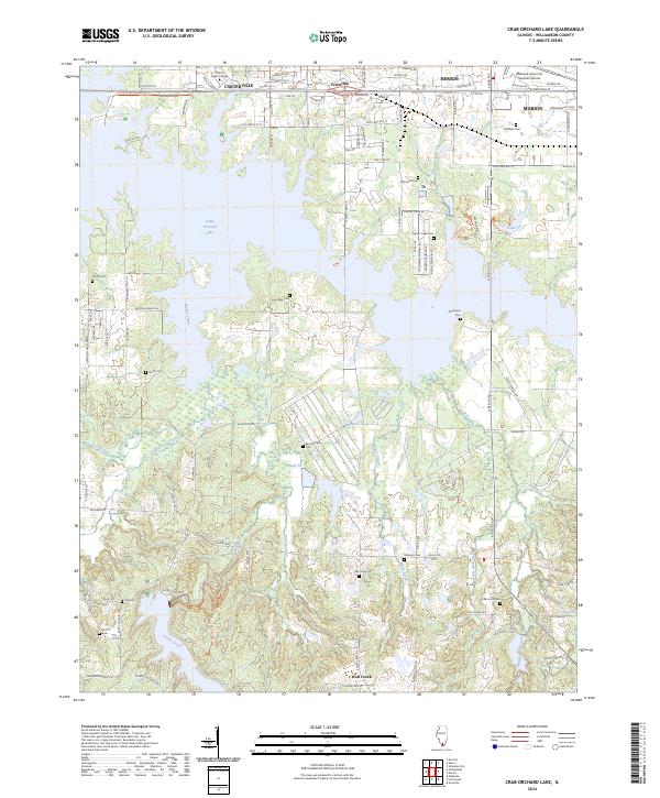 USGS Topographic Map – Crab Orchard Lake