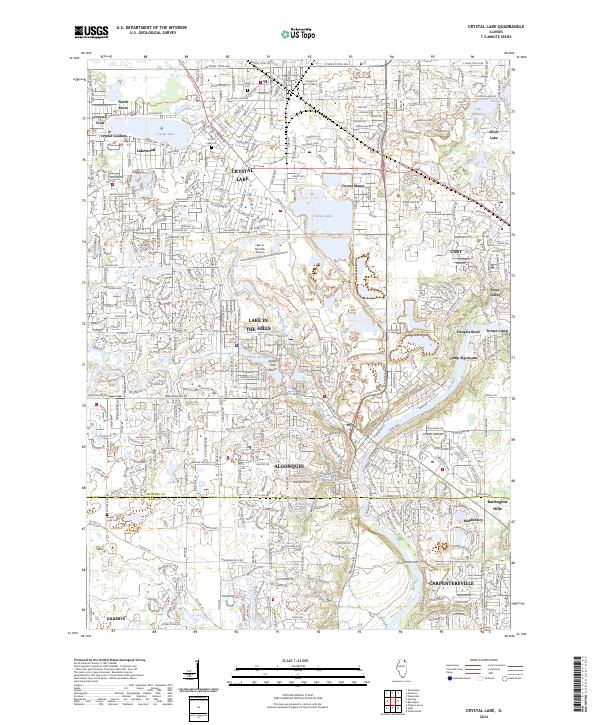 USGS Topographic Map – Crystal Lake