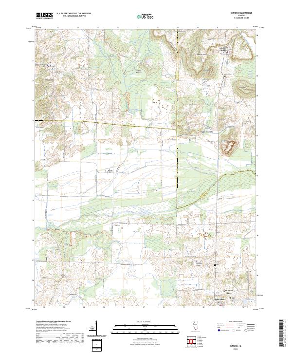 USGS Topographic Map – Cypress