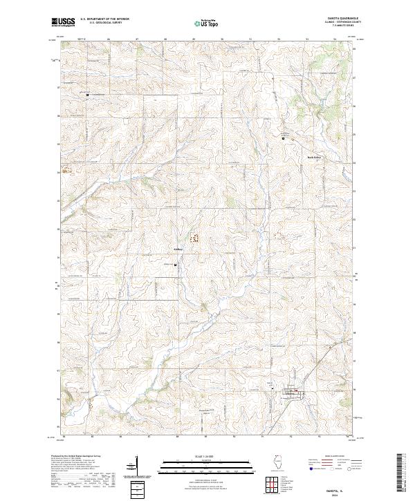 USGS Topographic Map – Dakota