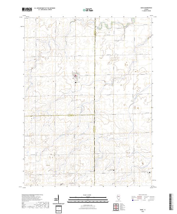 USGS Topographic Map – Dana