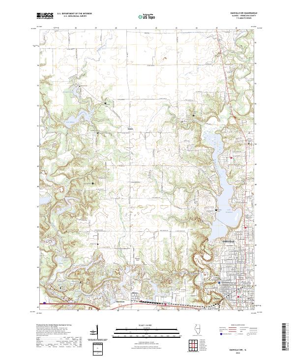 USGS Topographic Map – Danville NW