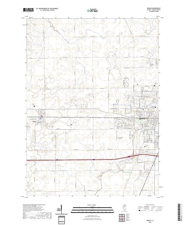 USGS Topographic Map – DeKalb