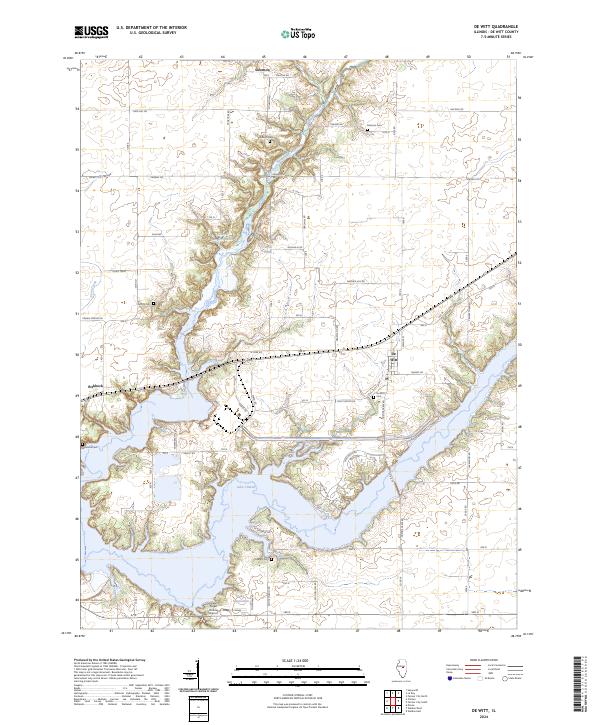 USGS Topographic Map – De Witt