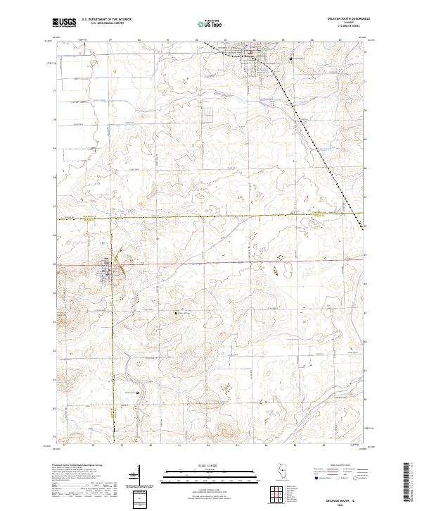 USGS Topographic Map – Delavan South
