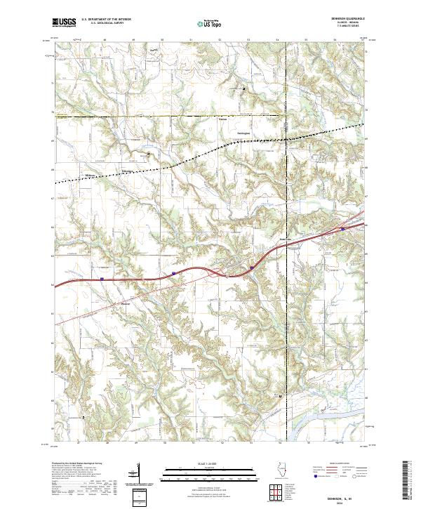 USGS Topographic Map – Dennison