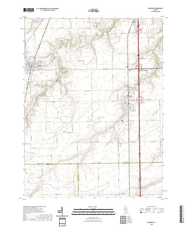 USGS Topographic Map – Divernon