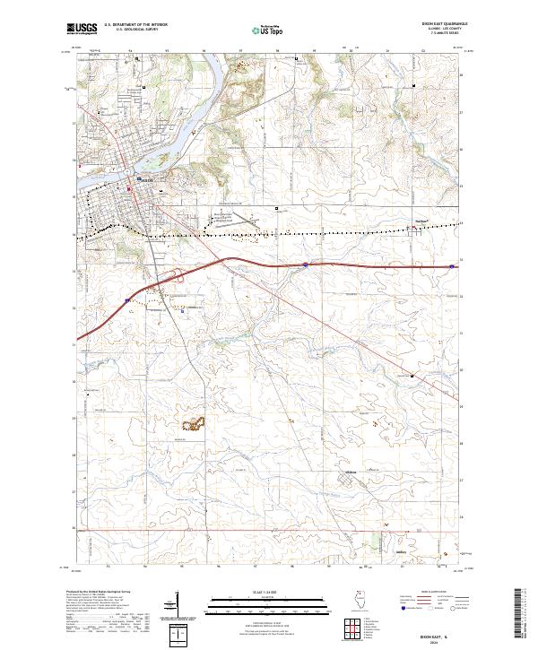 USGS Topographic Map – Dixon East