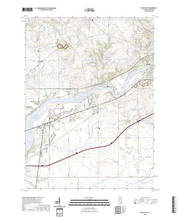 USGS Topographic Map – Dixon West
