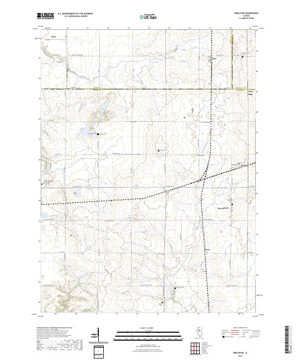 USGS Topographic Map – Edelstein