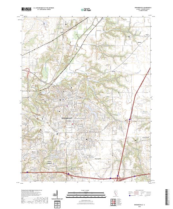 USGS Topographic Map – Edwardsville