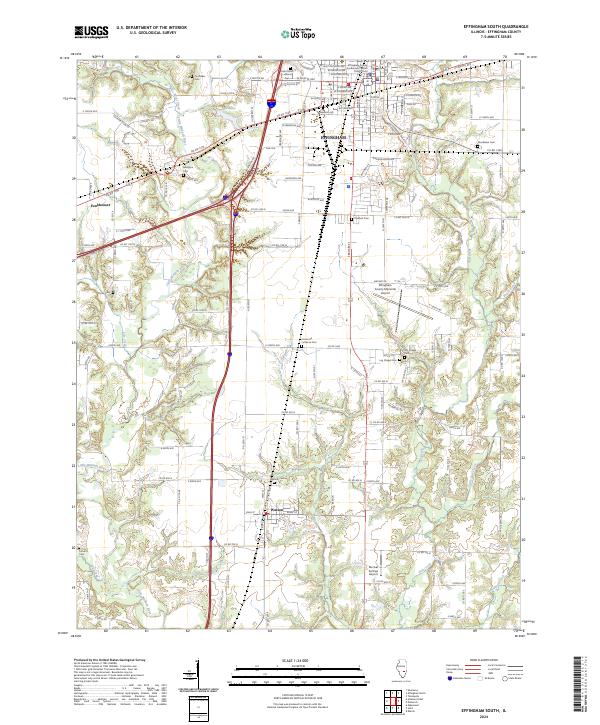 USGS Topographic Map – Effingham South