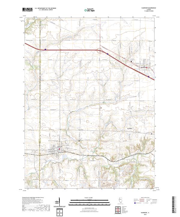 USGS Topographic Map – Elmwood