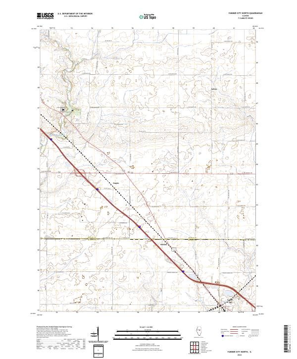 USGS Topographic Map – Farmer City North