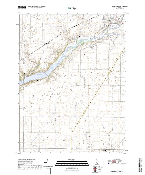 USGS Topographic Map – Farmer City South