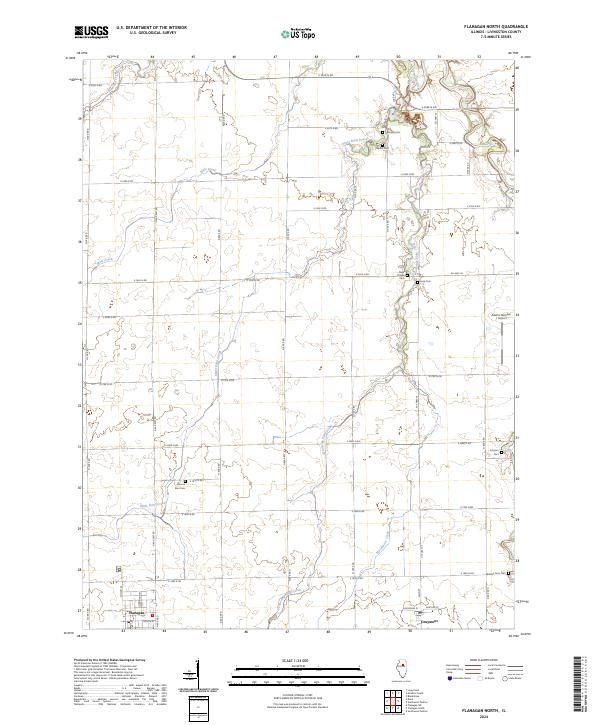 USGS Topographic Map – Flanagan North