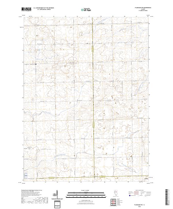 USGS Topographic Map – Flanagan SW