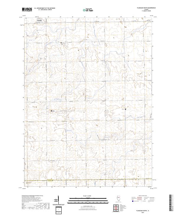 USGS Topographic Map – Flanagan South