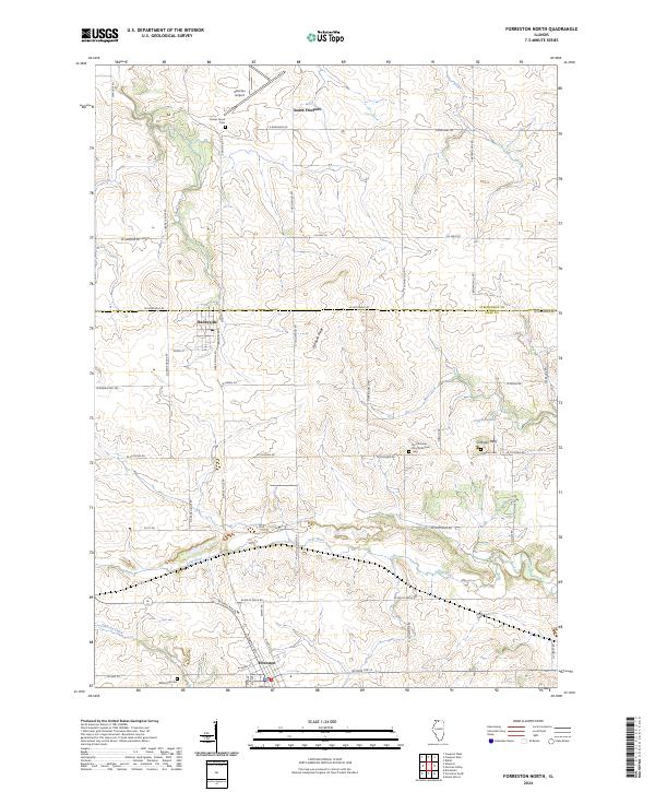 USGS Topographic Map – Forreston North