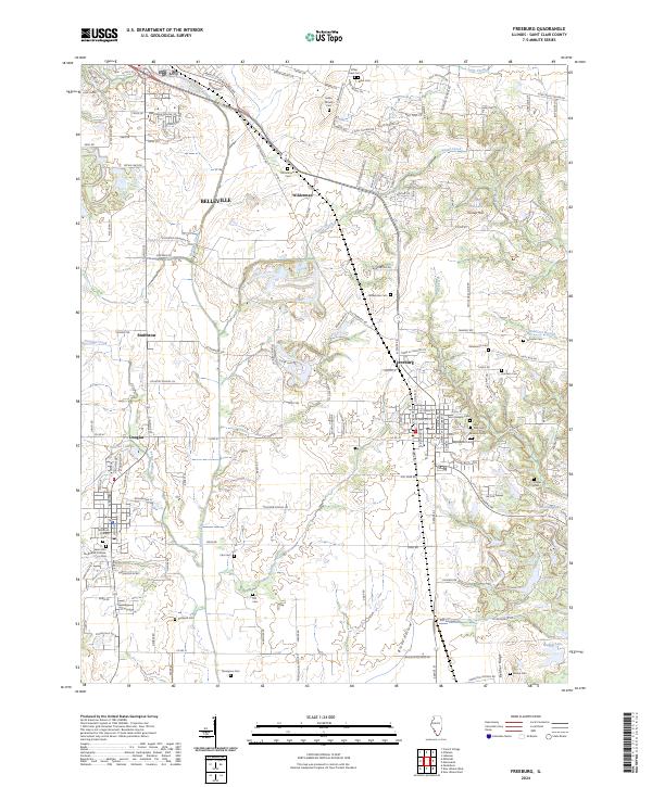 USGS Topographic Map – Freeburg