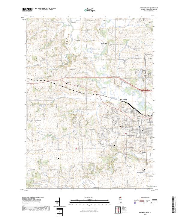 USGS Topographic Map – Freeport West