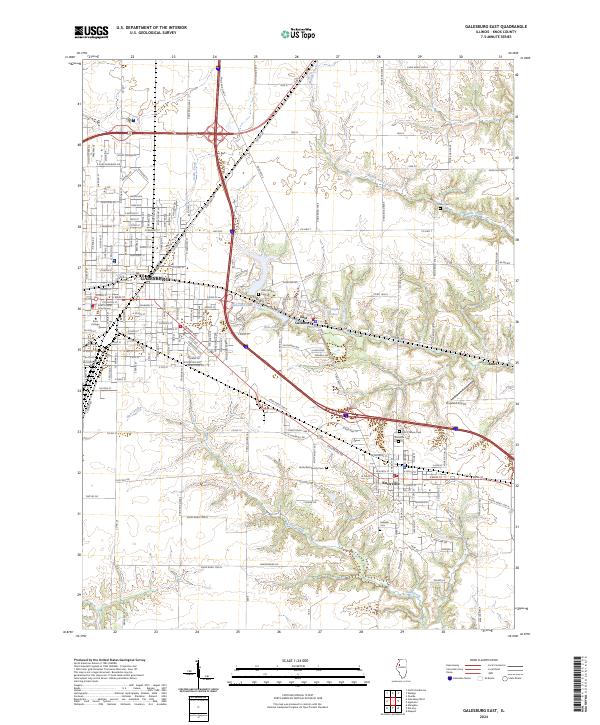 USGS Topographic Map – Galesburg East