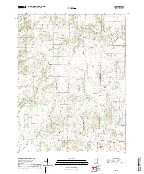 USGS Topographic Map – Geff