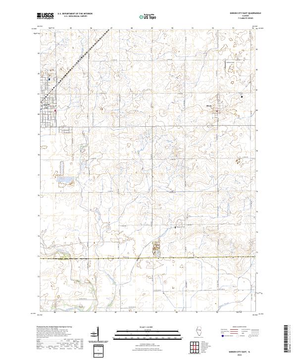 USGS Topographic Map – Gibson City East