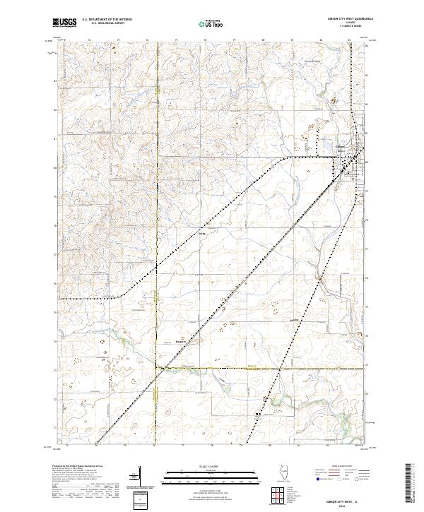 USGS Topographic Map – Gibson City West