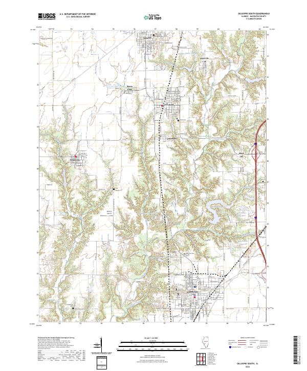 USGS Topographic Map – Gillespie South