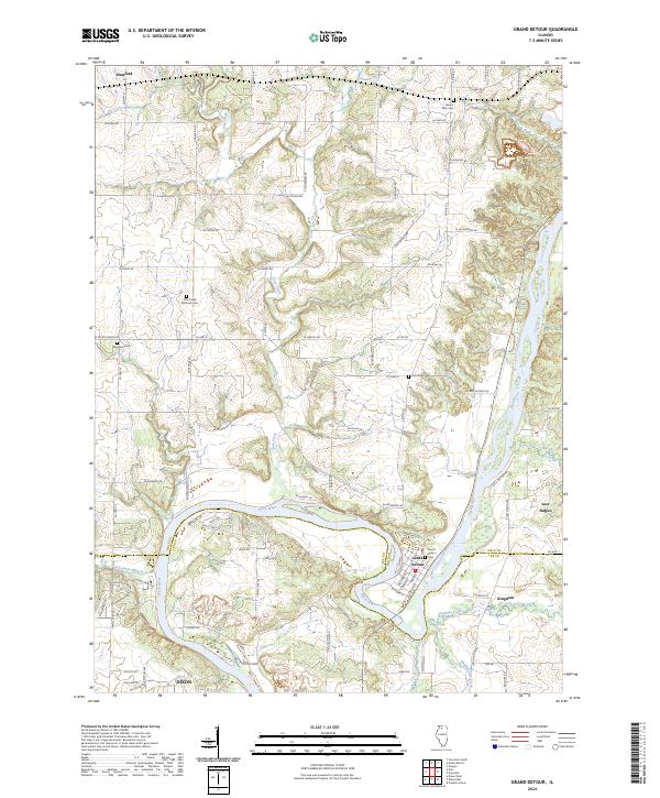 USGS Topographic Map – Grand Detour