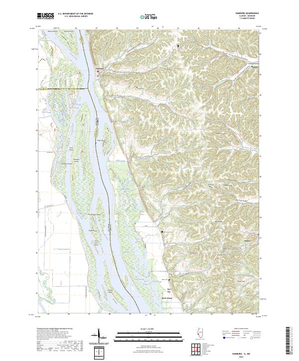 USGS Topographic Map – Hamburg