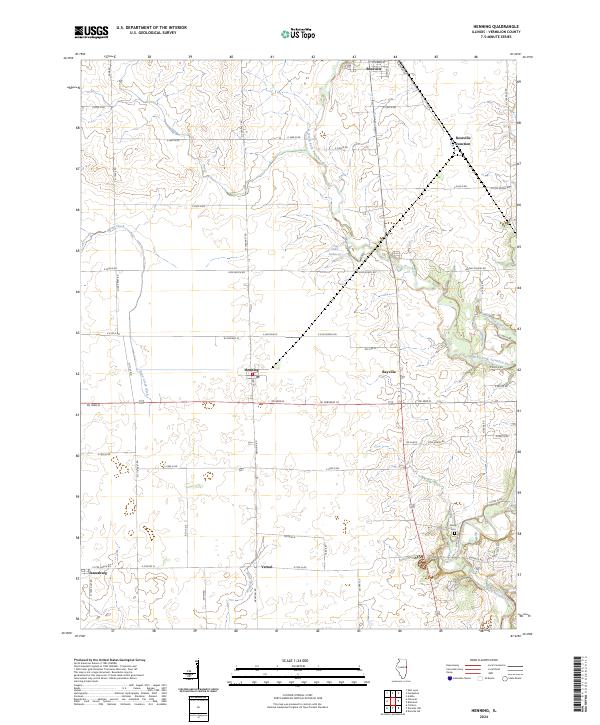 USGS Topographic Map – Henning