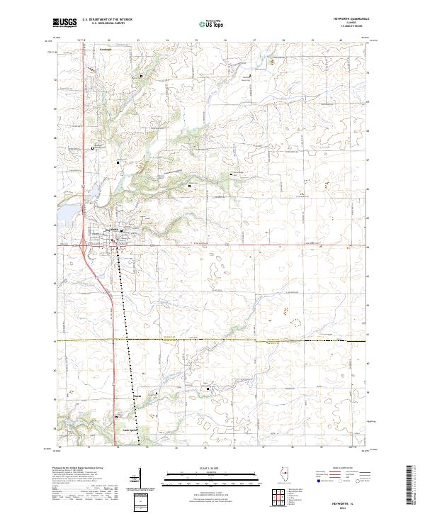 USGS Topographic Map – Heyworth